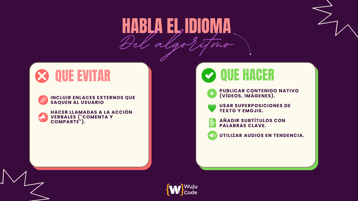 Articulo Crecer en Facebook  Habla el Idioma del Algoritmo
Pista: Odia que los Usuarios se Vayan

El modelo de negocio de Meta se basa en el tiempo de permanencia. El algoritmo penaliza cualquier contenido que saque a los usuarios de la plataforma y premia las técnicas que maximizan el tiempo de visionado y la interacción nativa.