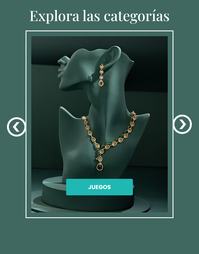 Diseño de la sección de categorías para la página web para una joyería 